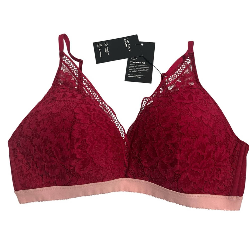 Knix Red and Pink Lace Bras Intimates & Sleepwear